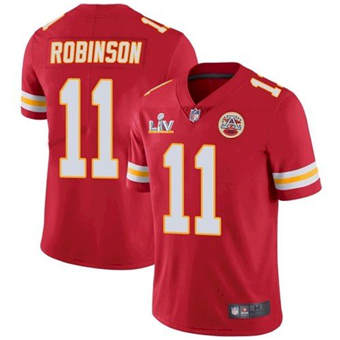 Super Bowl LV 2021 Men Kansas City Chiefs #11 Demarcus Robinson Red Limited Jersey